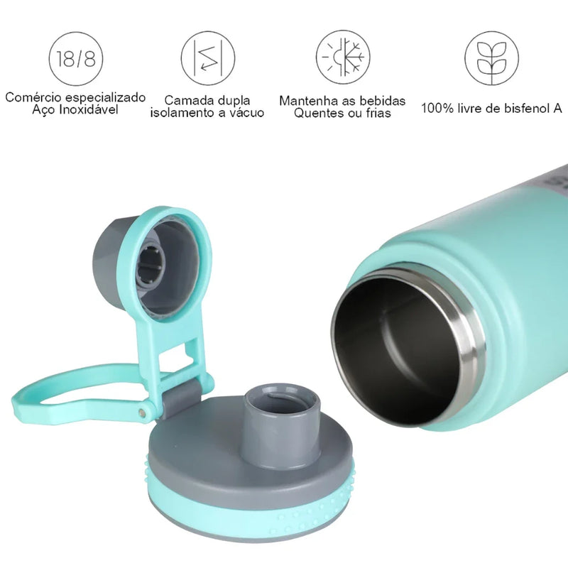 Garrafa Térmica Inox com Isolamento a Vácuo