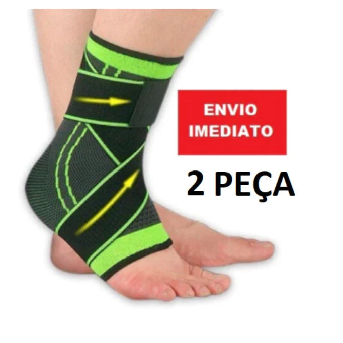 Kit 2 Joelheiras E Tornozeleira De Compressão Tensor Alívio De Dor No Joelho