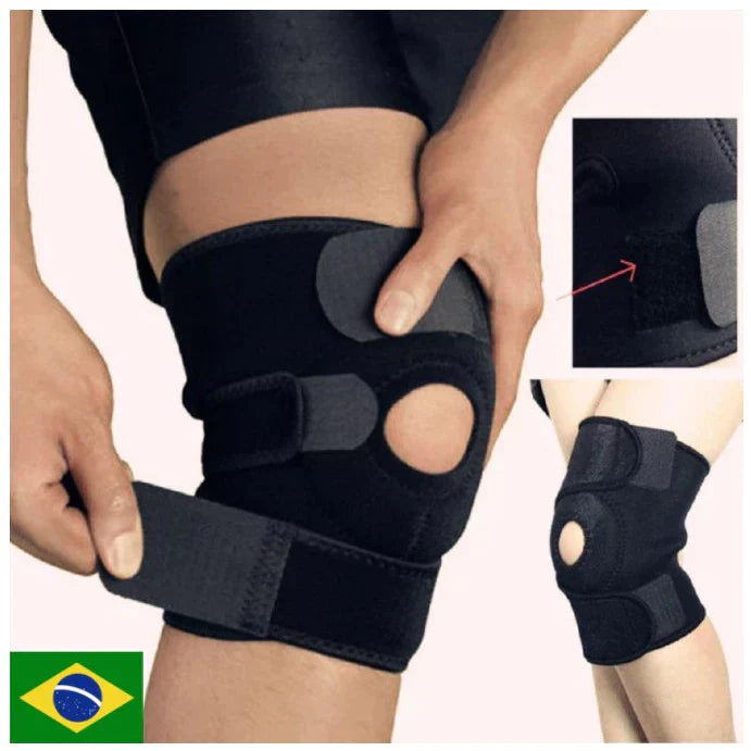 Joelheira de compressão ortopedica ajustavel esportes volei