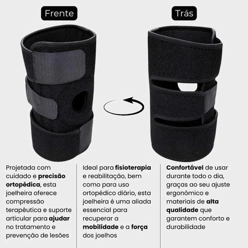 Joelheira de compressão ortopedica ajustavel esportes volei