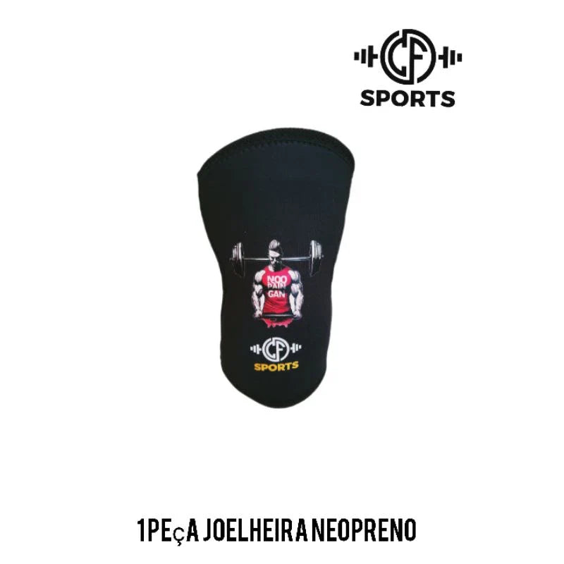Joelheira Alta Compressão Neoprene 7mm Para Esportes