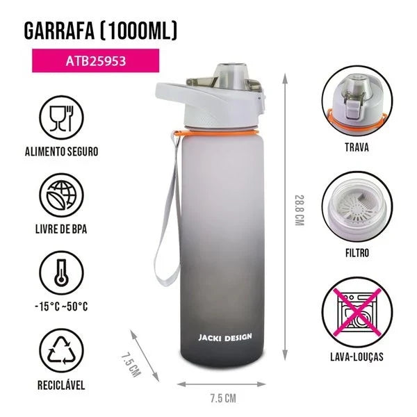Garrafa 1000ml VIBE Jacki Design